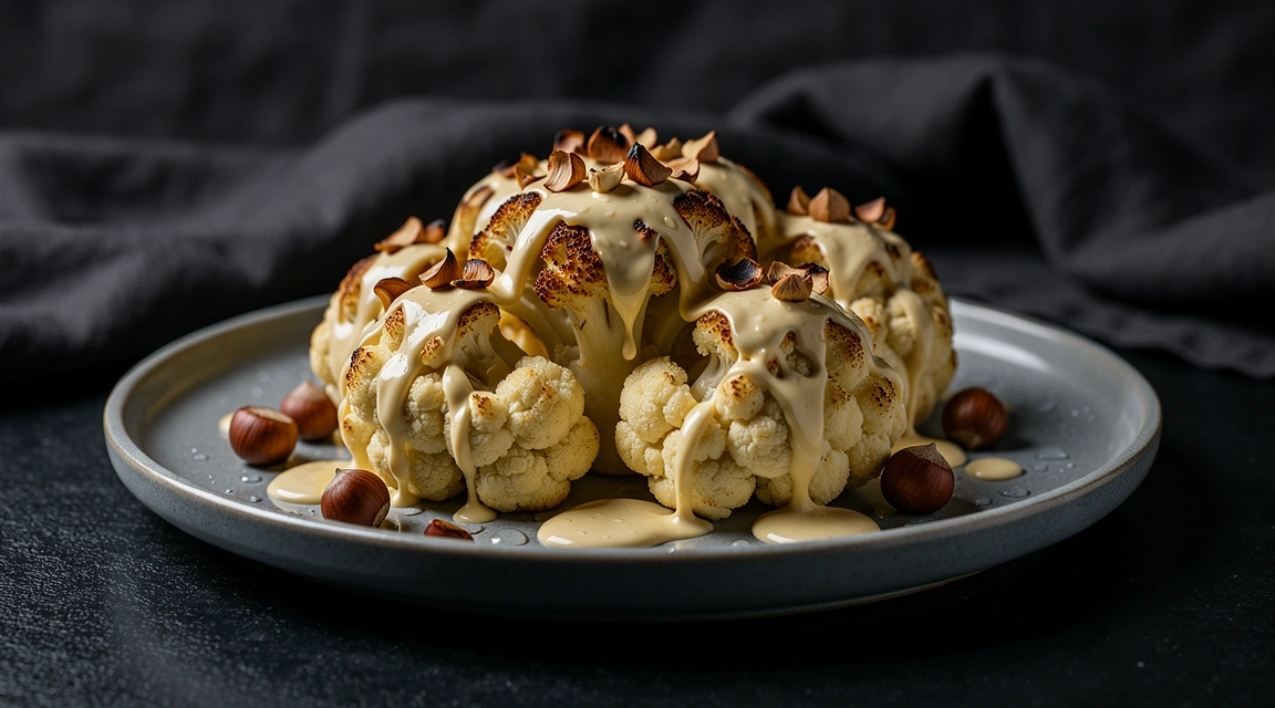 Gerösteter Karfiol an Tahini